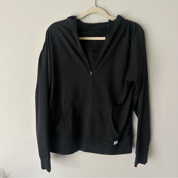Vuori Ponto Performance Half-Zip Hoodie Black Medium - Picture 3 of 11
